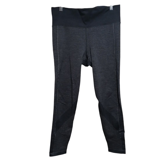 Athleta Pants - Athleta Leggings High Rise Athletic Workout Heathered Black Gray L‎